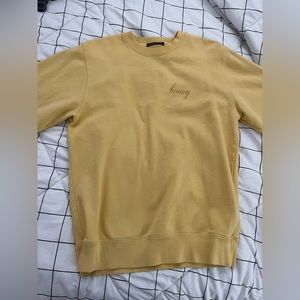Yellow Brandy Melville 'honey' crewneck